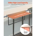 thumbnail image 3 of VEVOR Table Suspendue pour Balcon 15 x 39 Po Table de Bar pour Rambarde de Patio Extérieur Ajustable, 3 of 9