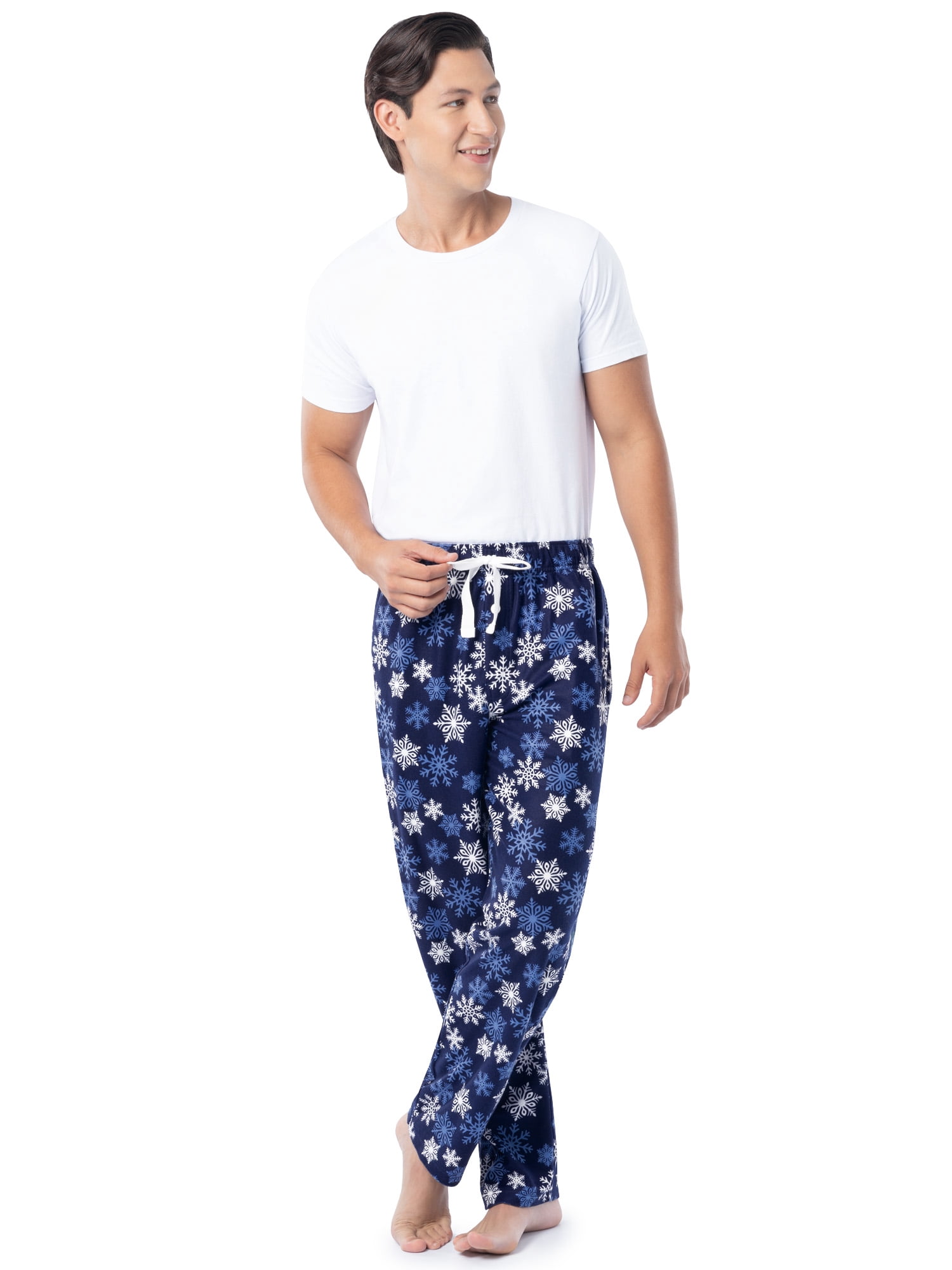 Fruit of the Loom Men's Matte Fleece Holiday Print Pajama Pants, Sizes S-5XL