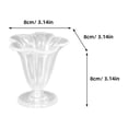 thumbnail image 2 of OULII 2pcs Mini Tea Cups Transparent Plastic Miniature Scene Decor for Playtime, 2 of 8