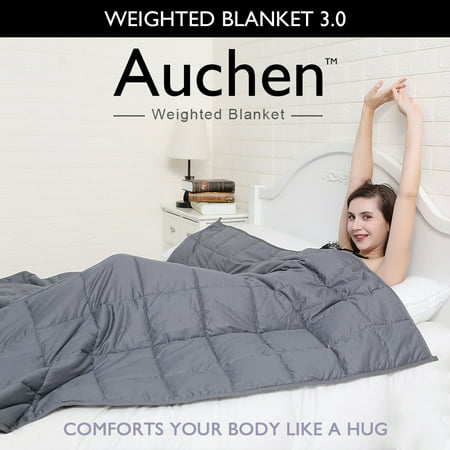 Auchen Weighted Blanket 3.0 | Best Heavy Adult Weighted Blankets 15 Pound | Great for Insomnia, Autism, ADHD, Stress and Anxiety Relief | 15 lbs, 48