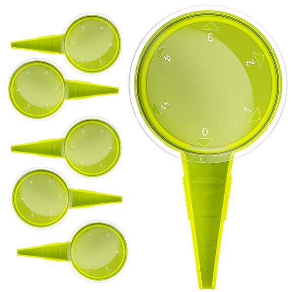 Gostur Sowing Seed Dispenser Hand Tool, MVR1 6 Pack Handheld Garden Seeder Sower Planter with 5 Dial Settings, Ideal for Small Seeds of Flowers, Vegetables, Outdoor/Indoor（ Light Green）