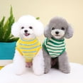thumbnail image 6 of Comfortable Fleece Pet Vest - Fashionable Stripes Pattern Dog Blouse with Traction Ring, 6 of 7