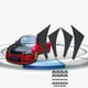 thumbnail image 1 of Juego de Parachoques Delantero Canard 4 Piezas de Aletas Divisoras de Labios de Coche Canards Body Universal Spoiler Negro Se Adapta Al Lado Izquierdo y Derecho Negro Anggrek Otros, 1 of 8