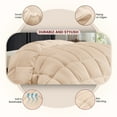 thumbnail image 2 of Lux Decor Premium King Comforter Down Alternative - All Season Box Stitched Quilted Duvet Insert with Corner Tabs, Machine Washable Bedding - Oekotex Certified - Beige, 2 of 8