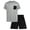 Griffin Black, variant on Boys Athletic Shorts Set - 2 Piece Short Sleeve Shirt and Woven Running Tech Shorts (4-12)