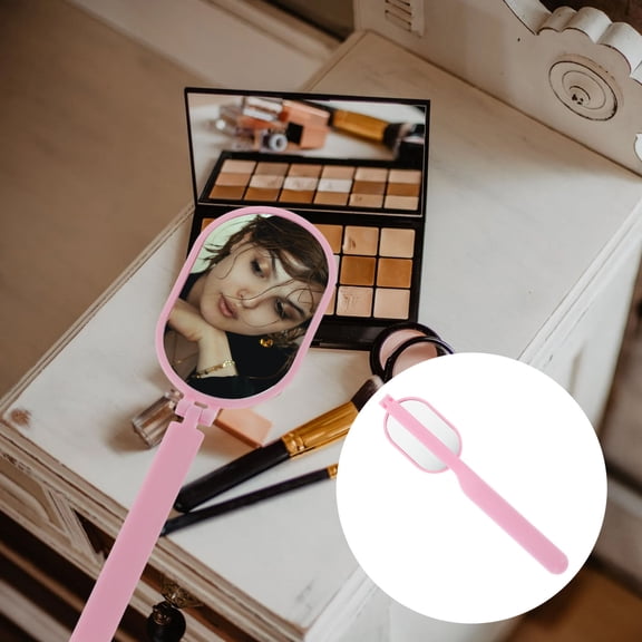 Luxshiny Salon Pink Lash Mirror with Rotate Feature for Detailed Eyelash Inspection and Reflection