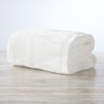 thumbnail image 4 of Great Bay Home Velvet Plush Fleece Solid Warm and Cozy Bed Blanket  (Twin, Optic White), 4 of 5