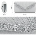 thumbnail image 2 of XINQIHANG Womens Evening Shoulder Bag Handbag Clutch Purse Shiny Sequins Rhinestone for Wedding Prom Party, 2 of 6