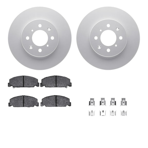 Dynamic Friction Company Front Geospec Brake Rotors with 5000 Advanced Brake Pads includes Hardware 4512-59101