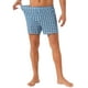 thumbnail image 5 of Pantalones cortos de cuadro clásico para hombres con cinturilla elástica Inspire Chic para el Día del Padre 34 Azul Blanco, 5 of 6