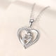 thumbnail image 3 of 925 Sterling Silver Zircon Mother's Day Pendant Necklace Gift for Mother or Daughter 45cm Chain Length, 3 of 5