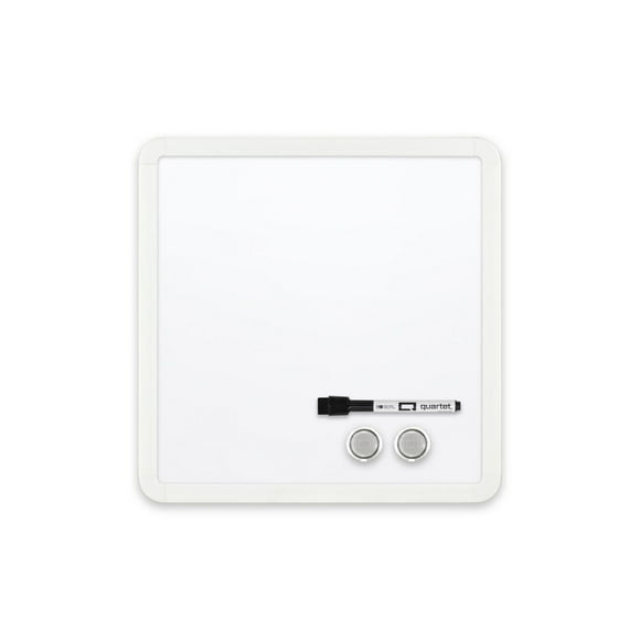 Quartet Tableau effaçable à sec 12 po x 12 po avec cadre en plastique