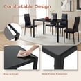 thumbnail image 6 of LAZY BUDDY 5-Piece Kitchen Dining Set, Rectangular Glass Table with 4 Upholstered Chairs for Dining Room Kitchen Apartment, Space-Saving, 6 of 10