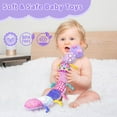 thumbnail image 5 of TYMZDYN Baby Musical Stuffed Toys 0-6 Months,Plush Caterpillar Toys with Built-in Music,BB Squeaks,Crinkle and Rattle,Baby Toys 6-12 Month,Baby Soft Tummy Time Toys for Girls(Purple), 5 of 6