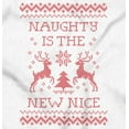 thumbnail image 2 of Ugly Christmas Naughty is New Nice Sweatshirt for Men or Women Brisco Brands M, 2 of 6