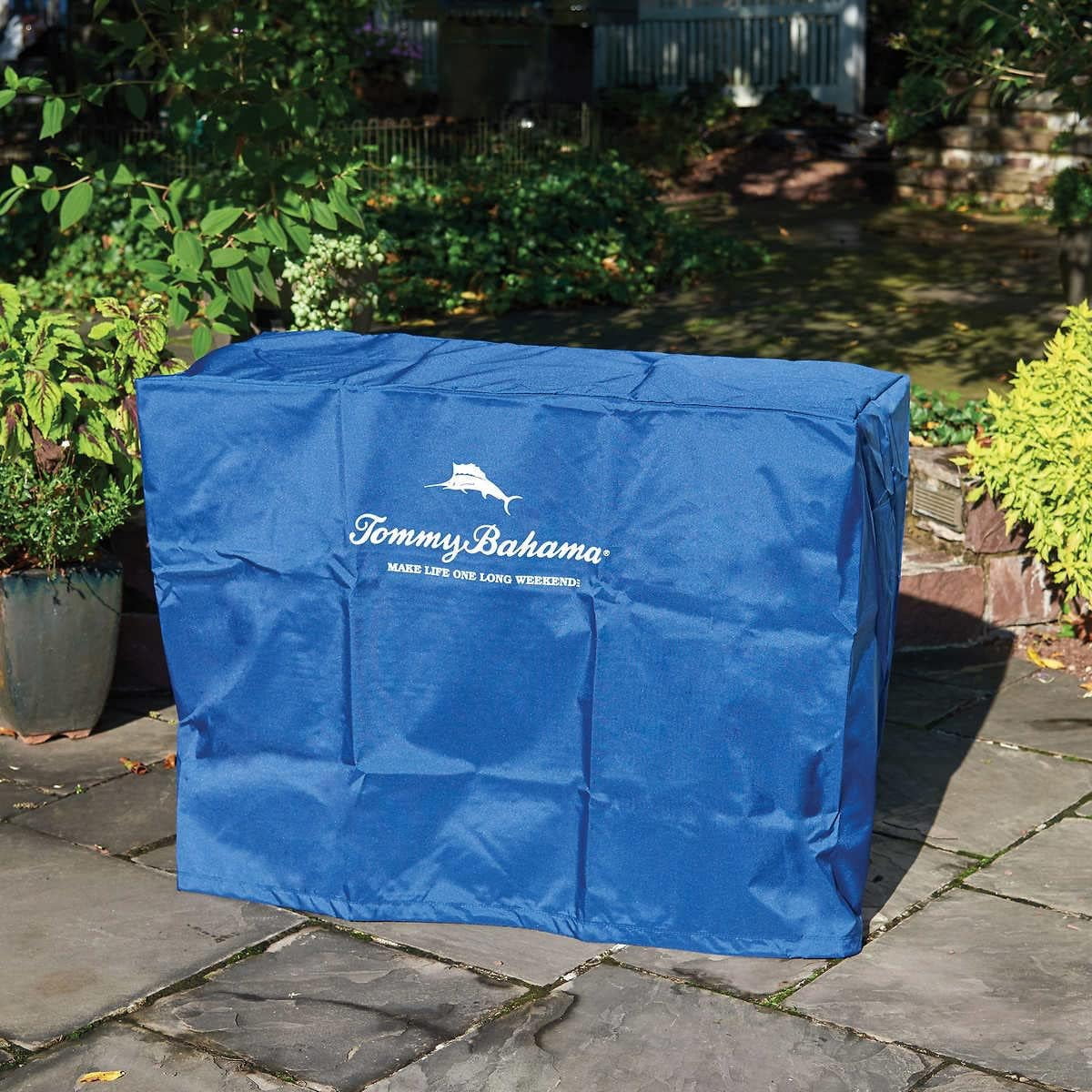 Tommy Bahama 100 qt Eucalyptus Wood Cooler Cart, Stainless Steel Hardware, Fully-Insulated