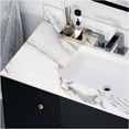 thumbnail image 5 of JERFIT 43" White Marble Vanity Top with Undermount Sink, 4" Backsplash, Pre-Drilled Faucet Holes, Waterproof & Stain Resistant Sintered Stone for Bathroom, 5 of 8