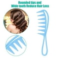 thumbnail image 2 of Unique Bargains 3 Pcs Hair Comb Wide Tooth Anti Static Detangling Comb for Wet and Dry Blue, 2 of 7