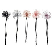 5-Piece Hair Bun Maker, Easy Fast Snap Roll Bun Tool, Original Bun Tool, Donut Hair, Perfect Bun Makers, Flowers Lace Pearl Hair Ornaments Girls Ladies