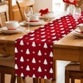 thumbnail image 5 of Christmas Tree Table Runner 48 Inches Long Farmhouse Dress Scarves, Red Winter Xmas Snowflake Farmhouse Dining Tablerunner for Coffee Table/Kitchen Island/Party Décor, 13" x 48", 5 of 8