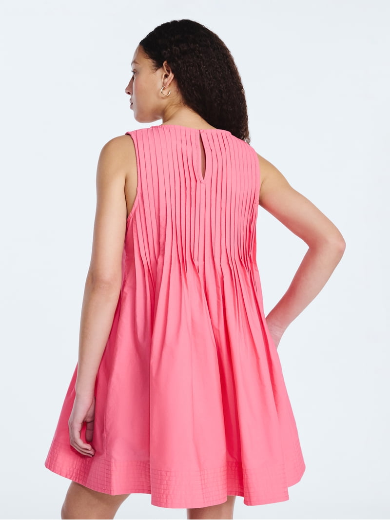 sachin and babi light blue dress Rue Pleated Drop Waist Mini Dress - Cream main image 0