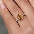 thumbnail image 4 of Gem Stone King 925 Silver and 10K Yellow Gold Brown Tiger Eye and White Lab Grown Diamond Engagement Ring for Women | 4.08 Cttw | Oval 12X10MM | Gemstone Birthstone | Size 9, 4 of 6