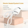 thumbnail image 2 of CkeyiN CkeyiN Electric Heated Eyelash Curler, Long Lasting Eyelashes Curls Makeup Tools, Rechargeable Temperature Control Eye Lash Perm, Silicone Eyelash Perm Curler - Pink, 2 of 10