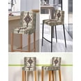 thumbnail image 5 of Brown Southwest Bar Stool Covers Set of 6, Ethnic Boho Tribal Vintage Geometric Stretch Washable Bar Chair Covers with Backs, Removable Pub Counter Height Chair Cover for Kitchen Dining Room Cafe, 5 of 7
