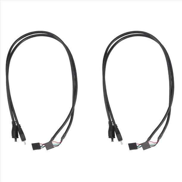 (Paquete de 4) 50 cm 5 Pin Cabeza de Hembra de Placa Base A -USB Adaptador de Macho Cable de Extensor (5Pin / -USB)