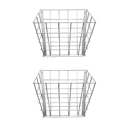 Rugged Ranch Wall Mounted Steel Sheep & Goat Livestock Hay Feeder Rack (2 Pack)
