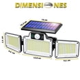 thumbnail image 3 of Set 2 Lámparas LED Solar Comerliv Suburbana Luminaria Con Sensor Modos, 3 of 9
