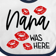 thumbnail image 4 of Inktastic Nana Was Here Red Kisses Boys or Girls Baby Bib, 4 of 4
