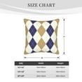 thumbnail image 4 of ZNDUO Beige Flat Square Pattern Throw Pillows for Couch-Indoor Decorative Pillows,18"x18", 4 of 8