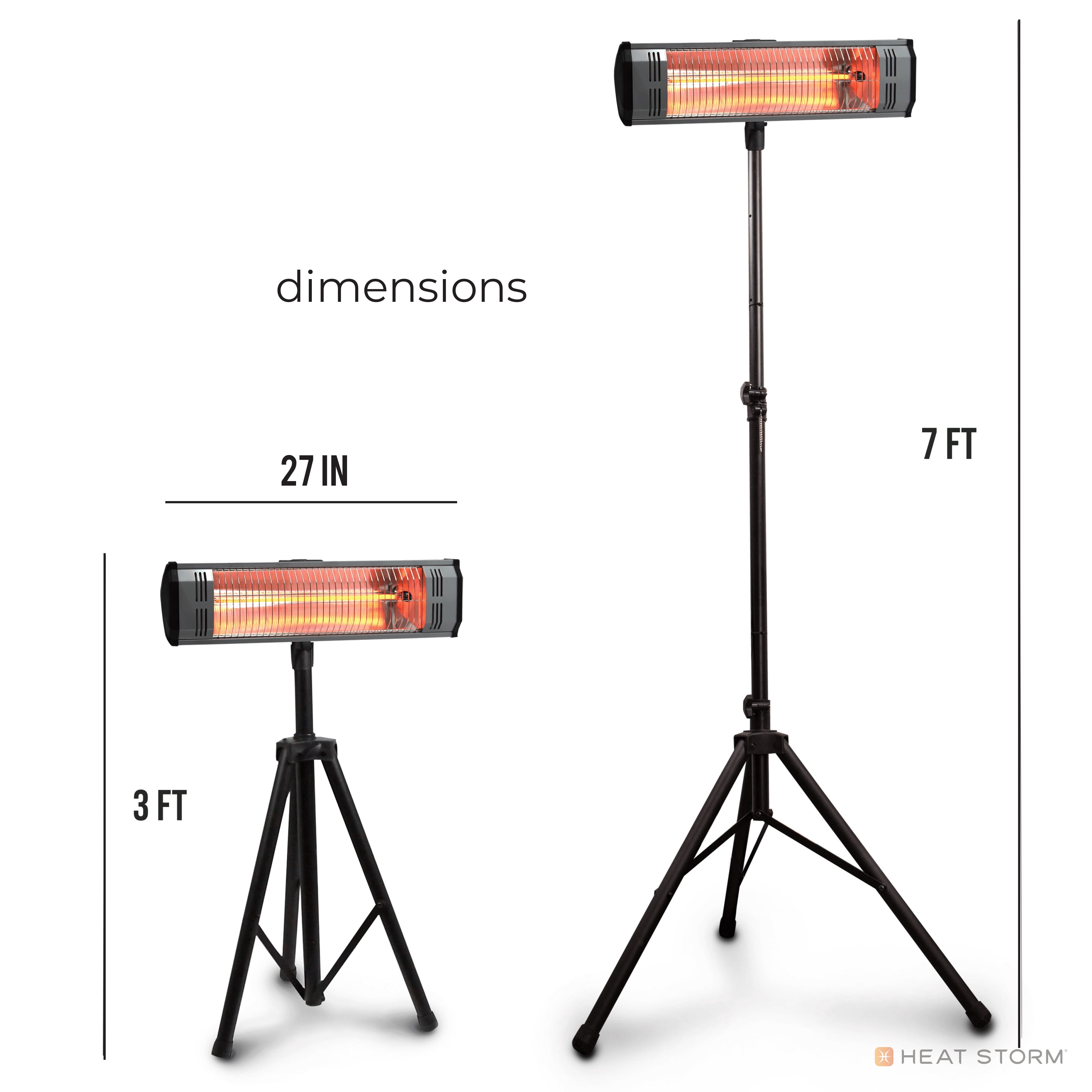 Heat Storm Infrared Tradesman 1500 Watt Electric, Outdoor Heater with  Tripod - Walmart.com