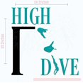 thumbnail image 1 of High Dive Vinyl Lettering Art Wall Decals Stickers Swimming Girls Room Décor Teal-Black, 1 of 6