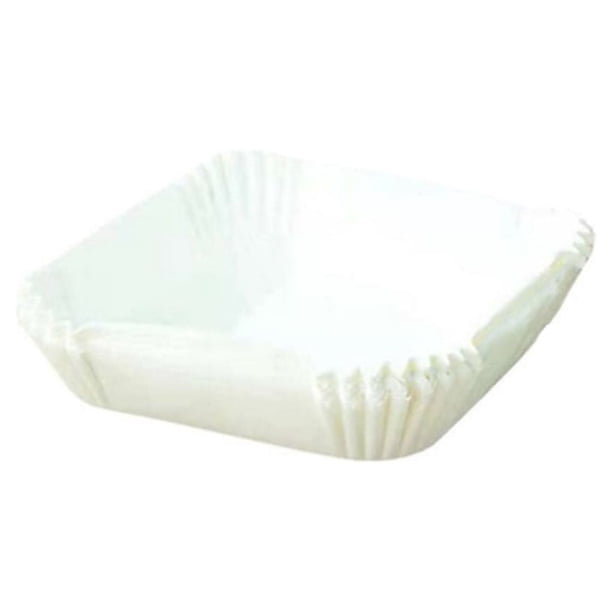 Inteprter 100 Uds bandejas de cocina revestimientos de papel cuadrados antiadherentes accesorios de cocina hogar restaurante Bar barbacoa Picnic hornear Herramientas y accesorios para hornear Blanco Inteprter HA067782-02