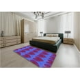 thumbnail image 4 of Ahgly Company Indoor Square Patterned Dark Magenta Purple Area Rugs, 5' Square, 4 of 6