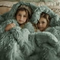 thumbnail image 2 of Faux Fur Throw Blanket Soft Sherpa Fleece Cozy Warm Plush Bed Blanket Thick Minky Bedding Winter Gift, 2 of 6
