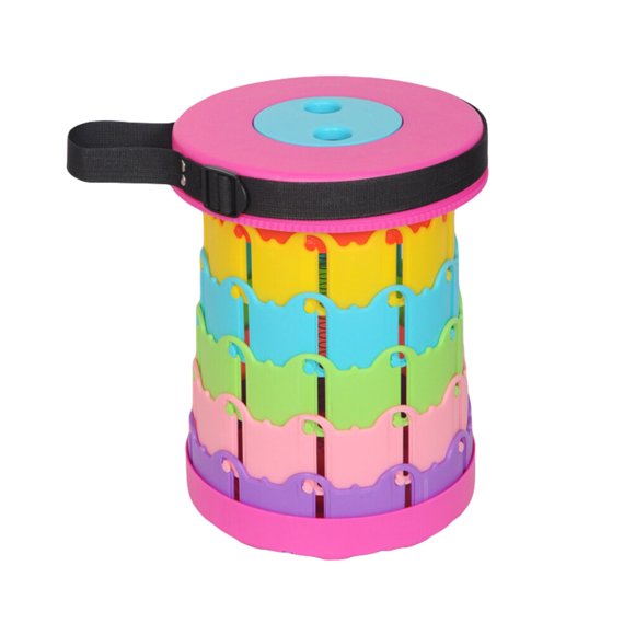Taburete telescópico arcoíris portátil, retráctil y plegable, ideal para acampar, pescar, viajar, hacer senderismo, barbacoas, jardín y exteriores.