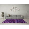 thumbnail image 3 of Ahgly Company Indoor Square Persian Purple Traditional Area Rugs, 4' Square, 3 of 4