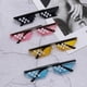 thumbnail image 5 of Gafas de sol con diseño nuevo y divertido de mosaico, gafas de sol Thug Life, gafas de sol Pixel Black Retro Gamer A1 Yellow, 5 of 5
