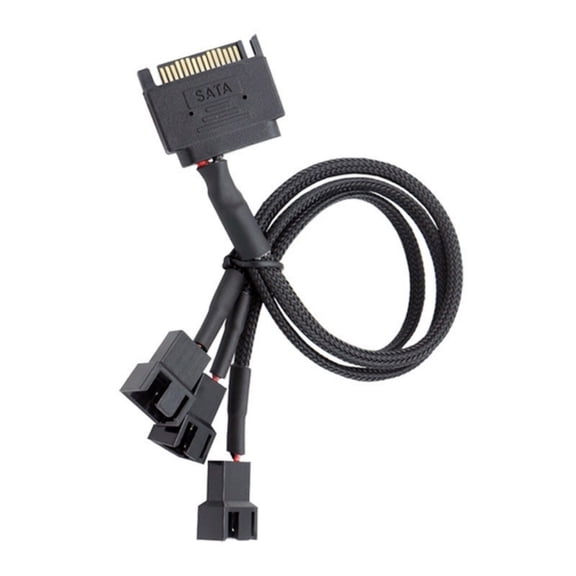 SATAs To 4Pin Adapter Cable Multiple Fan Splitter With Braideds Sleeve Stable Power Output