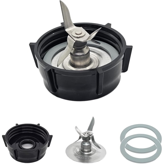 for Oster Blender Replacement Parts Blender Ice Blade with Jar Base Cap and Two Rubber O Ring Seal Gasket Accessory Refresh Kit