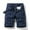 Dark Blue, variant on AXXD Mens Work Shorts Summer Stripe Work Shorts with Multi-pocket Mid-waist Cargo Shorts New Arrival