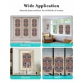 thumbnail image 6 of Window Privacy Film Bohemian Stained Glass Window Film Decorative Sun Block Window Cover Blue Retro Boho Ethnic Farmhouse Colorful Window Clings Static Adhesive Sticker for Bathroom 23.6"x59", 6 of 7