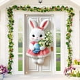 thumbnail image 5 of YWIYIUD 1PC Happy Easter Door Cover Easter Decorations, 71x35 Inch Easter Rabbit Eggs Door Banner Welcome Easter Banner Spring Theme Rabbit Door for Front Door Wall Indoor Outdoor Home Decor, 5 of 5