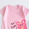 thumbnail image 4 of CAUYDY Preemie Girls Jumpsuit Spring Summer Newborn One-Pieces for Boys Baby Short Sleeve Sleepwear Unisex Infant Pjs 3 6 9 Months 1T 2T Sizes 3-6 Months,Pink, 4 of 5