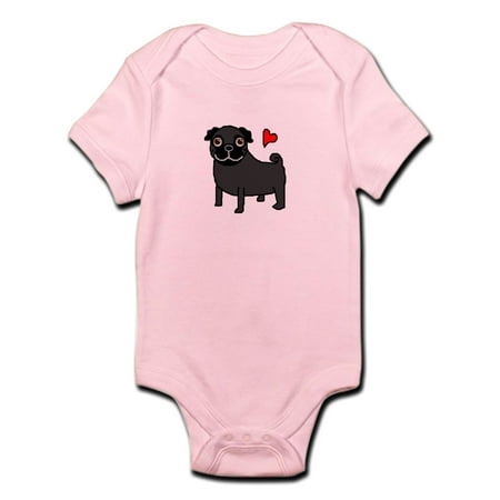 

CafePress - Black Pug Love Infant Bodysuit - Baby Light Bodysuit