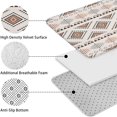 thumbnail image 5 of Brown Triangular Geometric Pattern Bathroom Rugs Sets 3 Piece,Toilet Cover Set,Absorbent Non Slip Bathroom Mats Sets with U-Shaped Contour Rug Toilet Rug Set, 5 of 5