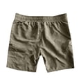 thumbnail image 6 of PUYAHG Casual Cargo Pantsfor Womens Summer Shorts Lightweight Outdoor Walking Travel Elastic Waist Wide Leg Stretchable Loose Fit with Pockets Short Pants for Ladies Green,L, 6 of 6